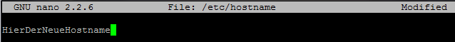Raspberry Pi Hostname ändern in hostname-Datei