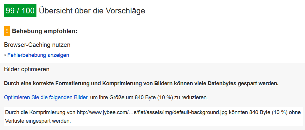 Google PageSpeed Bilder optimieren