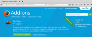 KeeFox Plugin in Firefox installieren