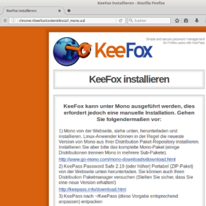KeeFox installieren