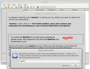 KeeFox autorisieren